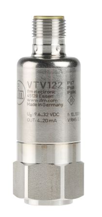 ifm electronic Датчик вибрации 25 мм/с, 20 mA Макс, 32 V dc Макс, 30 °C → 125 °C