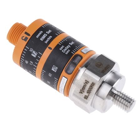 ifm electronic Датчик вибрации 0 → 50 мм/с, 500 мА Макс, 32 В постоянного тока Макс, -25 °C → 80 °C