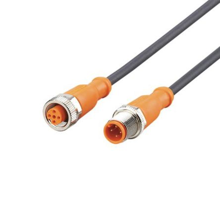 ifm electronic Мужской 4-канальный M12 к Женскому 4-канальному M12 кабелю для датчиков/приводов, 5 м