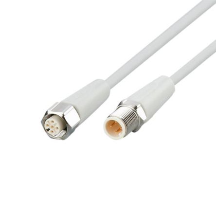 ifm electronic Мужской 4-канальный M12 к Женскому 4-канальному M12 кабелю для датчиков/приводов, 5 м