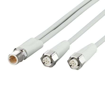 ifm electronic Мужской 5-ти контактный Прямой к Женскому 5-ти контактному Прямому Кабелю Связи, 5 м