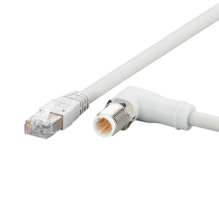 ifm electronic EVF, 20 м Ethernet кабель, серый прямой угол к Мужскому прямому Мужскому, экранированный MPPE оболочка