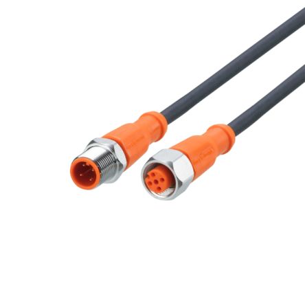 ifm electronic Мужской 1 контактный Прямой к Женскому 1 контактному Прямому Кабелю Датчика/Привода, 2 м
