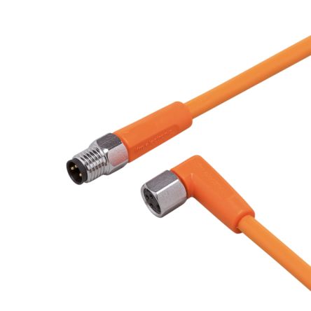 ifm electronic Мужской 1-канальный прямой кабель к женскому 1-канальному M8 для датчика привода, 0.6 м