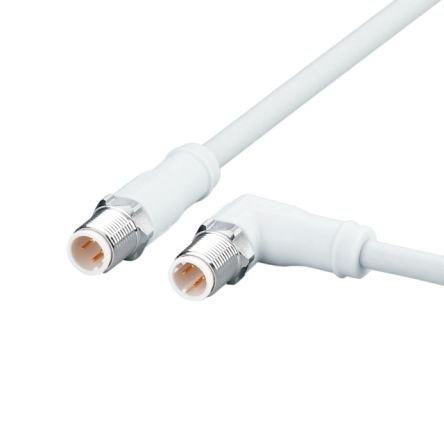 ifm electronic EVF, 500 мм Ethernet-кабель, Серый угловой к мужскому прямому, Экранированный MPPE оболочка