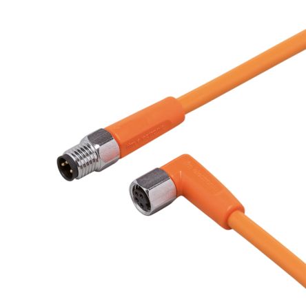 ifm electronic Мужской 1-ходовой Прямой к Женскому 1-ходовому M8 Кабель Датчика Привода, 5 м