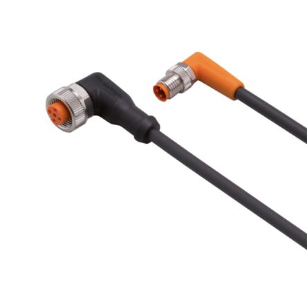 ifm electronic Мужской 4-ходовой угловой кабель связи к Женскому 5-ходовому M12, 0.3 м