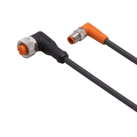 ifm electronic Мужской 4-ходовой угловой кабель связи к Женскому 5-ходовому M12, 0.3 м