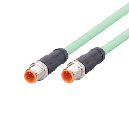 ifm electronic Мужской 4-ходовой Прямой к Женскому 4-ходовому Прямому Кабелю Связи, 20 м