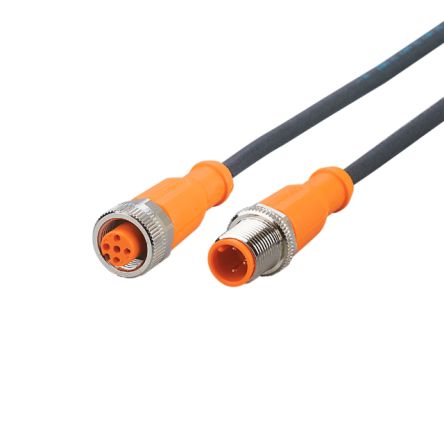 Кабель связи ifm electronic Мужской 3-проводной Прямой к Женскому 5-проводному Прямому, 10 м