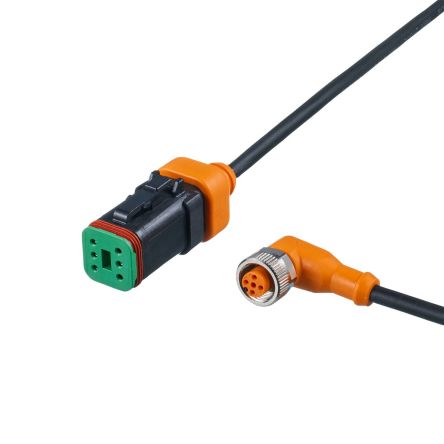 ifm electronic Женский 1-канальный Прямой к Женскому 1-канальному M12 Кабель привода/датчика, 2 м
