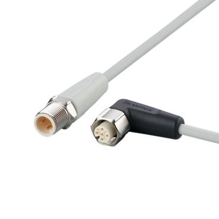ifm electronic Мужской 4-канальный прямой к Женскому 5-канальному M12 кабелю связи, 1 м