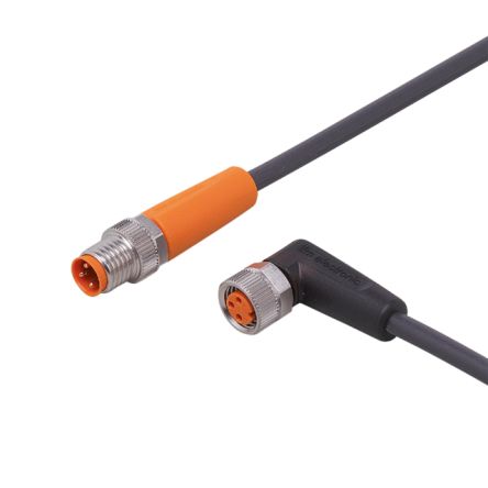 ifm electronic Мужской 1-проводной Прямой к Женскому 1-проводному M8 Кабель Привода/Датчика, 2 м