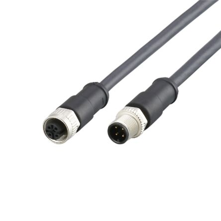 ifm electronic Мужской 1 контактный прямой к Женскому 1 контактному прямому кабелю для приводов/датчиков, 7 м