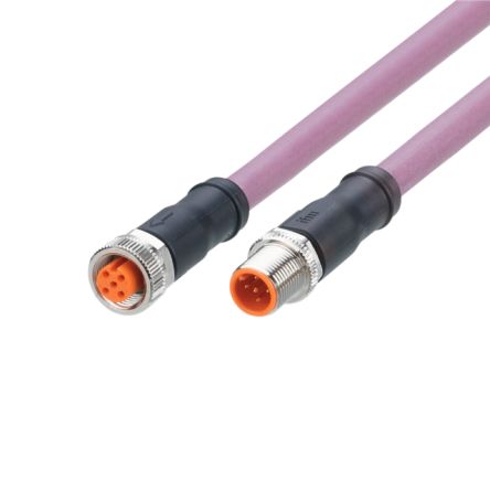 ifm electronic Мужской 5-ти контактный Прямой к Женскому 5-ти контактному Прямому Кабелю Связи, 5 м