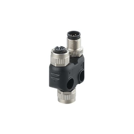 ifm electronic Боковой вход, Верхний вход Круглый разъём Адаптер 1 M12 2 M12 Женский
