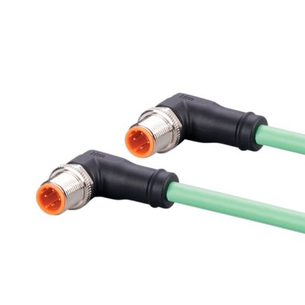 ifm electronic Мужской 4-ходовой угловой кабель для связи с Женским 4-ходовым M12, 20 м