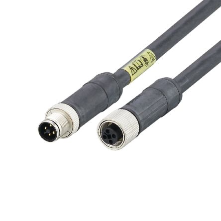 ifm electronic, 20 м 4-жильный силовой кабель, черный полиуретан 85 °C