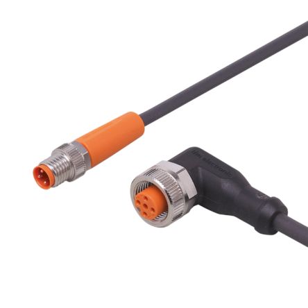 ifm electronic Мужской 1 контактный прямой к Женскому 1 контактному M12 Кабель привода/датчика, 0.6 m
