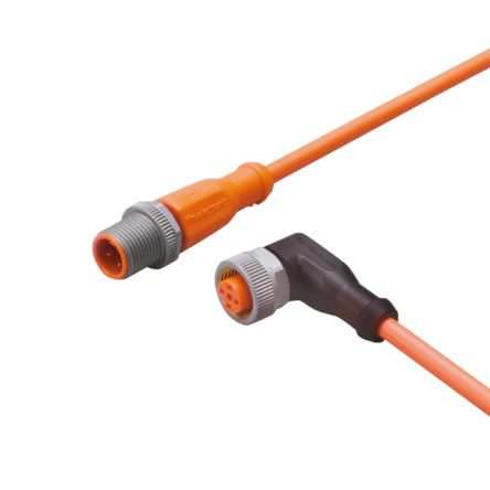 ifm electronic Мужской 1-проводной прямой к женскому 1-проводному M12 Кабель датчика/привода, 3.5 м