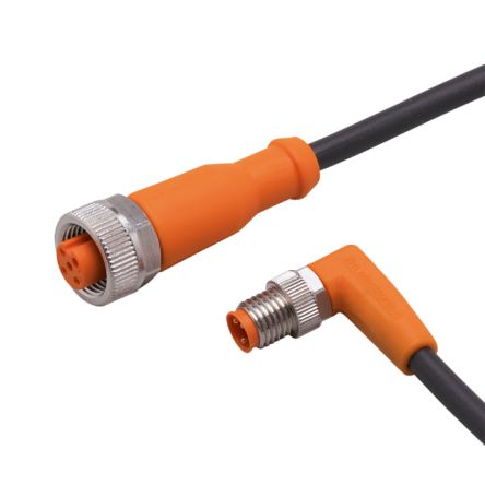 ifm electronic Мужской 4-ходовой Прямой к Женскому 5-ходовому Прямому Кабелю Связи, 0.3 м