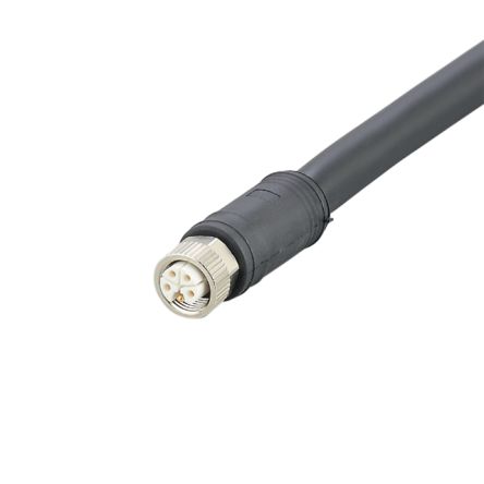 ifm electronic, 5 m 5-жильный силовой кабель, чёрный полиуретан 90 °C