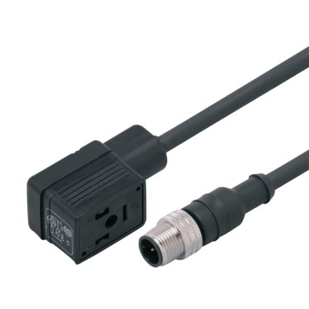 ifm electronic Мужской 1 контактный прямой к Женскому 1 контактному клапанному разъему Кабель привода/датчика, 5 m
