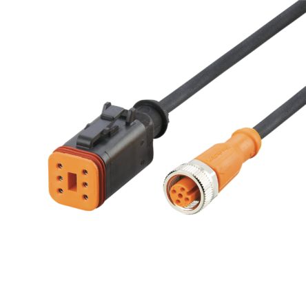 ifm electronic женский 1-канальный прямой к женскому 1-канальному прямому кабелю привода/датчика, 1 м