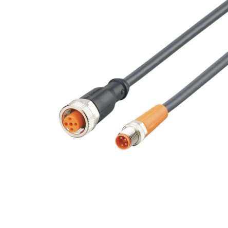 ifm electronic Кабель связи мужской 4-ходовой прямой к женскому 5-ходовому прямому, 0.3 м