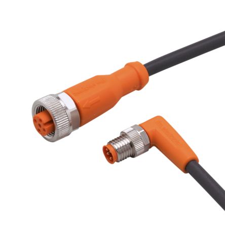 ifm electronic Мужской 4-ходовой Прямой к Женскому 5-ходовому Прямому Кабелю Связи, 0.3 м