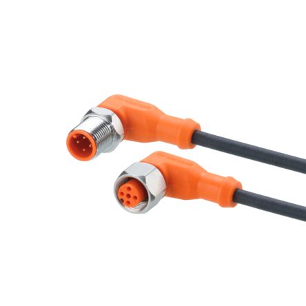 ifm electronic Мужской 1-канальный угловой кабель к женскому 1-канальному M12 для датчика привода, 2 м