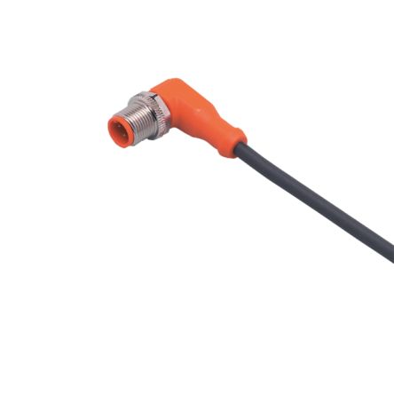 ifm electronic Мужской 3-х контактный Прямой Угол к Мужскому 3-х контактному M12 Коммуникационный Кабель, 5 m