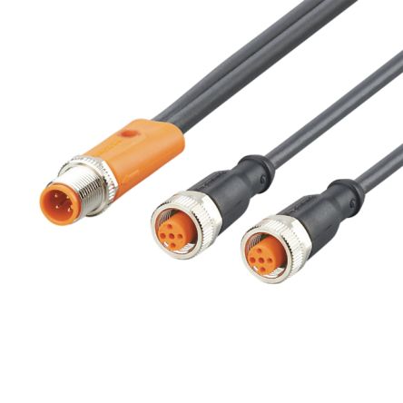 ifm electronic Кабель связи Мужской 5-пиновый Прямой к Женскому 5-пиновому Прямому, 0.3 м