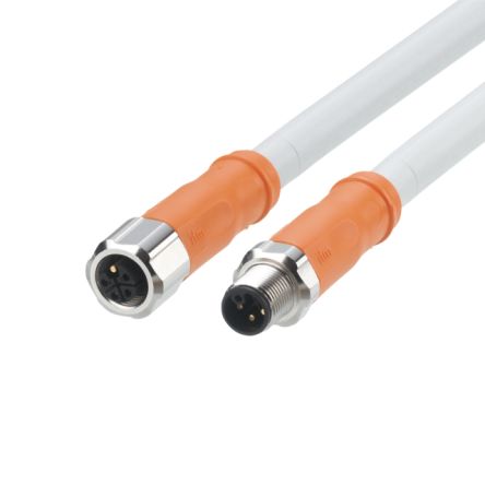 ifm electronic EVCA26, 500 мм 5-жильный силовой кабель, серый полиуретан 90 °C