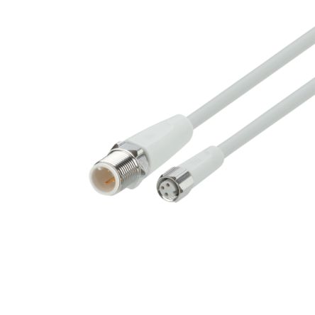 ifm electronic Мужской 3-х контактный Прямой к Женскому 3-х контактному Прямому Кабелю Связи, 0.3 м
