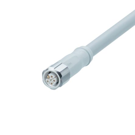 ifm electronic, 5 m 5-Жильный Кабель Питания, Серый Модифицированный Полифениленовый Эфир 100 °C