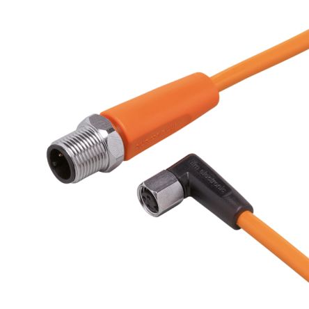 ifm electronic Мужской 1-канальный прямой к женскому 1-канальному M8 кабелю для датчика/привода, 0.3 м