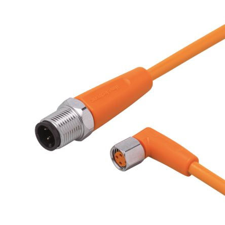 ifm electronic Мужской 1-проводной Прямой к Женскому 1-проводному M8 Кабелю Датчика Привода, 7.5 m