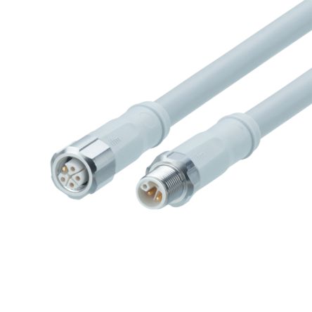 ifm electronic, 500 мм 5-жильный силовой кабель, серый модифицированный полифениленовый эфир 100 °C