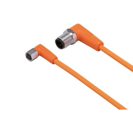 ifm electronic Мужской 1-проводной Прямой Угол к Женскому 1-проводному M8 Кабелю Датчика Привода, 0.3 m