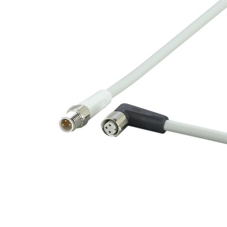 ifm electronic Мужской 3-х контактный прямой к женскому 3-х контактному M8 коммуникационному кабелю, 5 м
