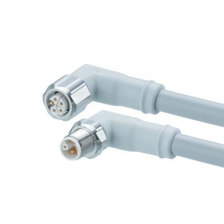 ifm electronic, 250 мм 5-жильный силовой кабель, серый модифицированный полифениленовый эфир 100 °C