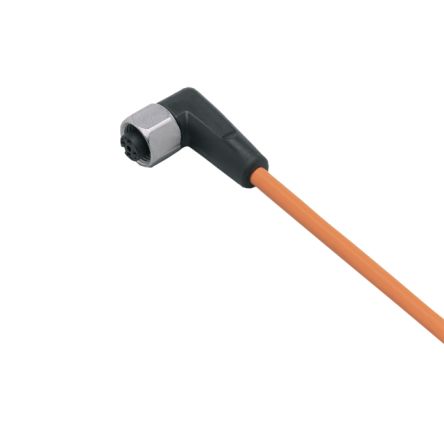 ifm electronic Женский 1-канальный угловой к незавершенному кабелю датчика привода, 25 м