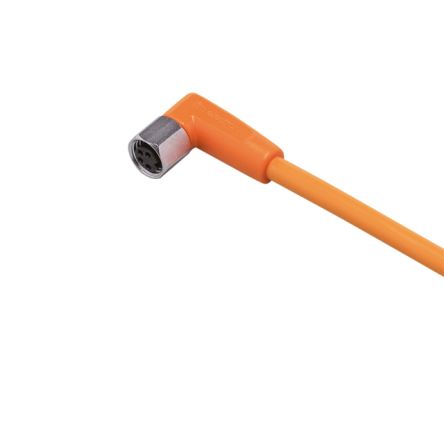 ifm electronic Женский 1 контактный Прямой Угол к Необрезанному Необрезанному Кабелю Датчика/Привода, 2 м