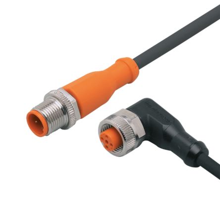 ifm electronic Мужской 1-канальный Прямой к Женскому 1-канальному M12 Кабелю Датчика Привода, 5 m