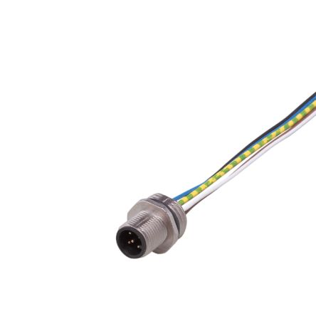 ifm electronic Круглый разъём, 1 контакт, Винт, M12 разъём, Вилка, Мужской, IP68, Серия E115