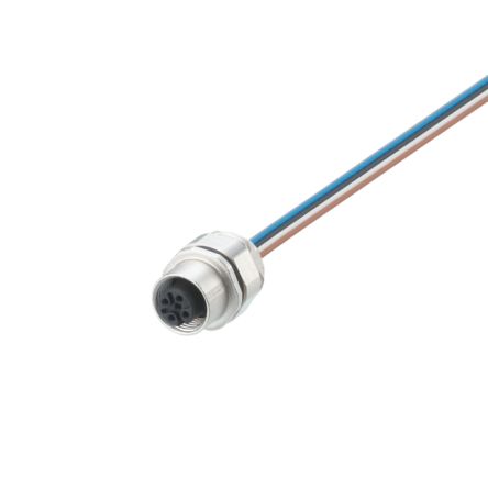 ifm electronic Круглый разъём, 1 контакт, Винт, M12 разъём, Гнездо, Женский, IP68, Серия E124