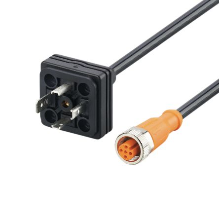 ifm electronic Мужской 1 контактный Тип A к женскому 1 контактному прямому кабелю датчика привода, 0.4 м